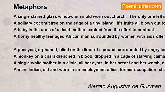 Warren Augustus de Guzman - Metaphors