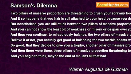 Warren Augustus de Guzman - Samson's Dilemna