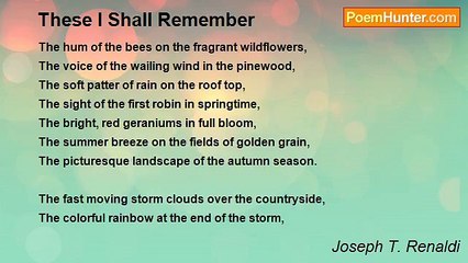 Joseph T. Renaldi - These I Shall Remember