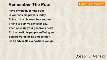 Joseph T. Renaldi - Remember The Poor