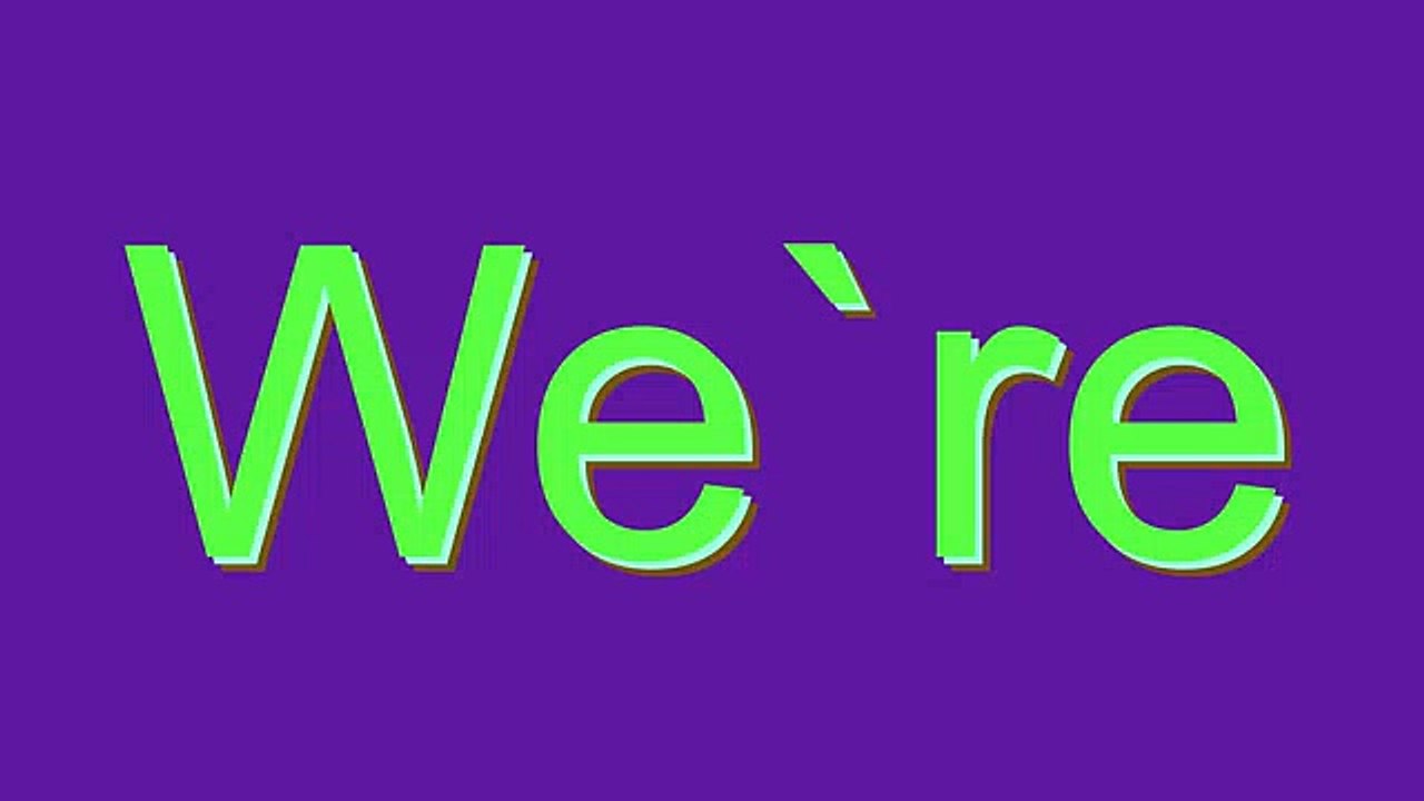 How to Pronounce We`re