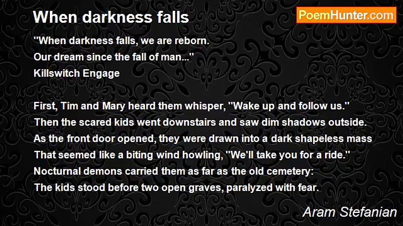 Aram Stefanian - When darkness falls