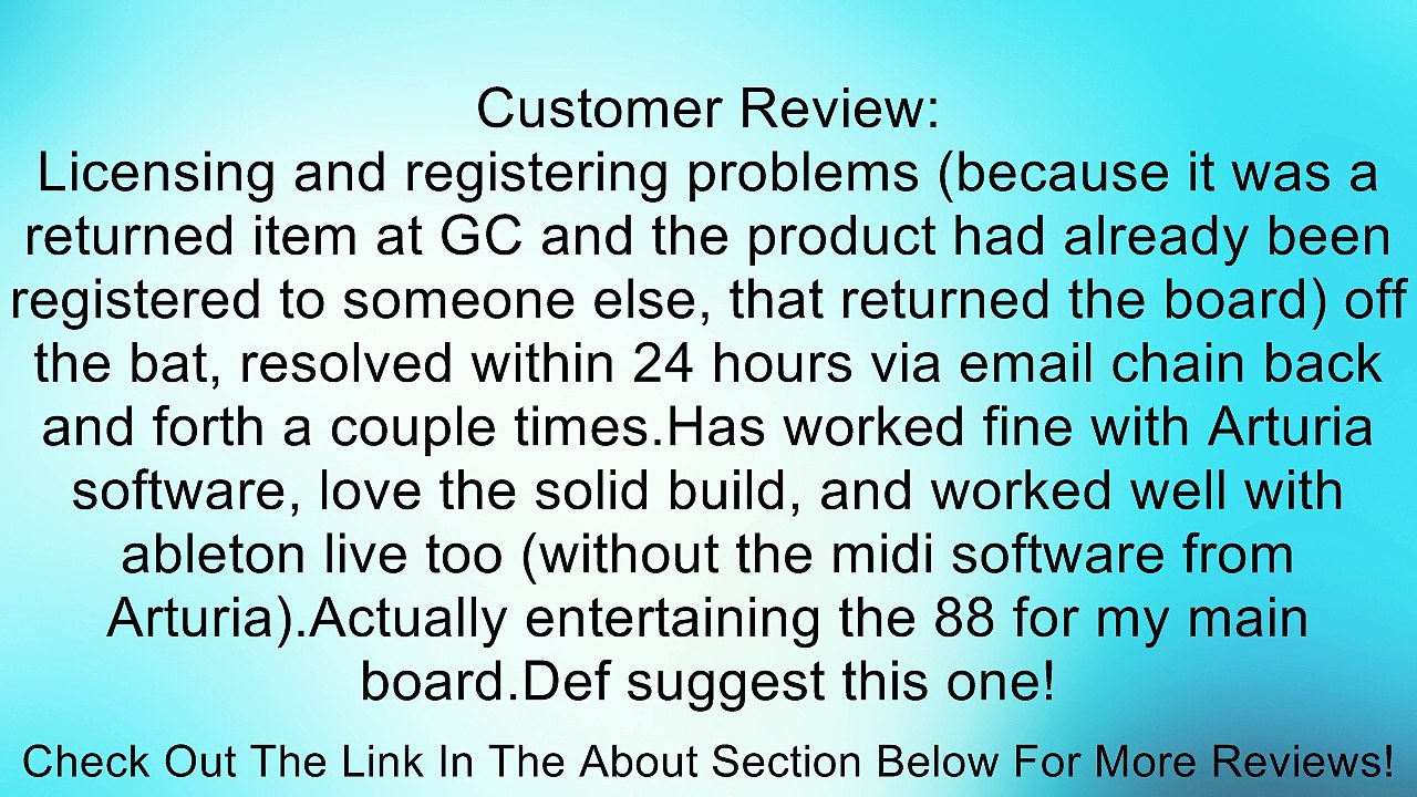 ARTURIA 230421 49-Key MIDI Controller Review