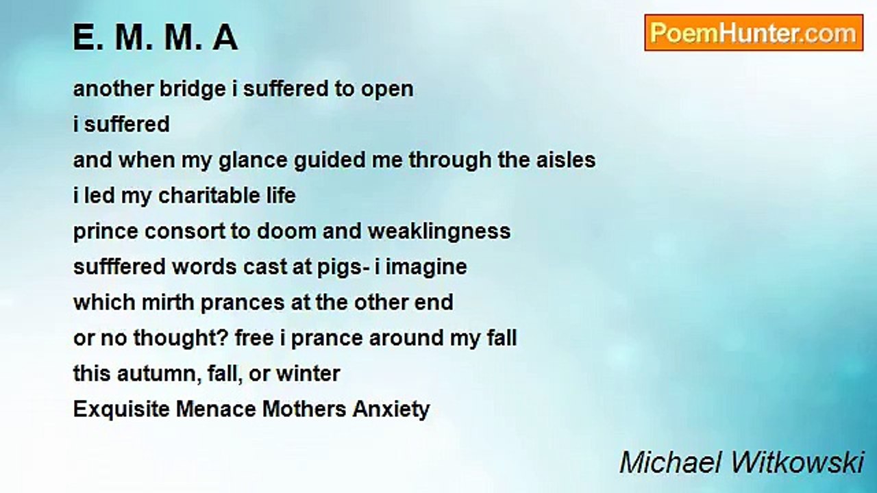 Michael Witkowski - E. M. M. A