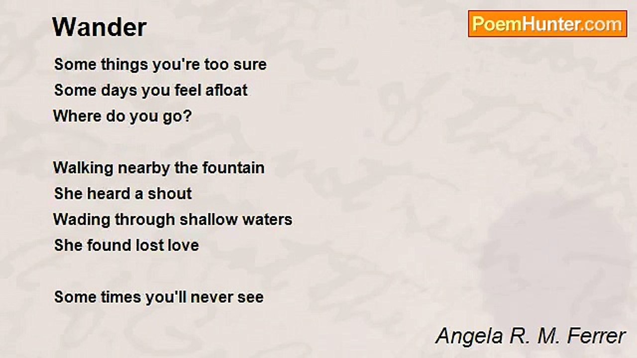 Angela R. M. Ferrer - Wander