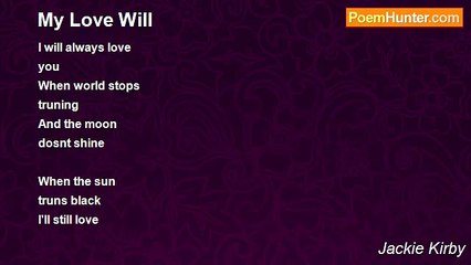 Jackie Kirby - My Love Will