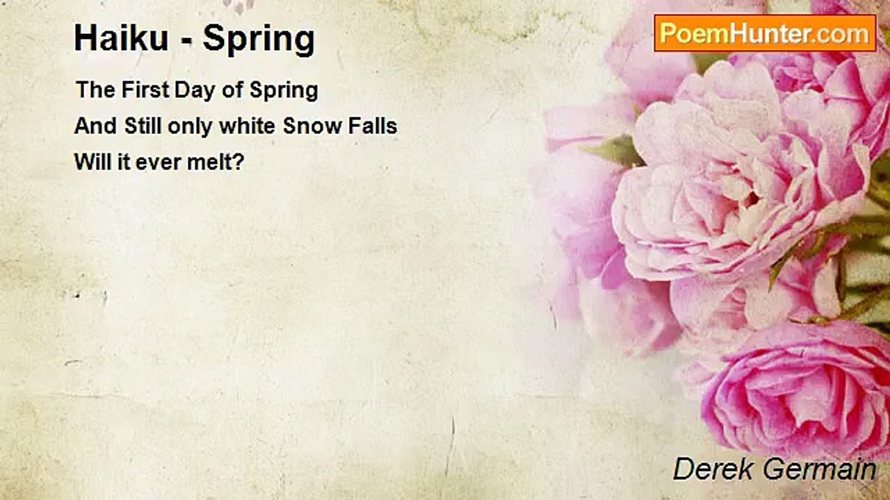 Derek Germain - Haiku - Spring