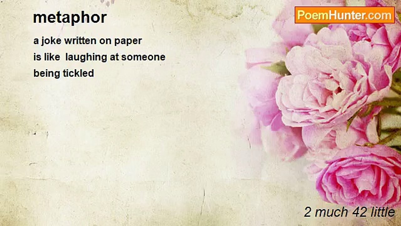 2 much 42 little - metaphor