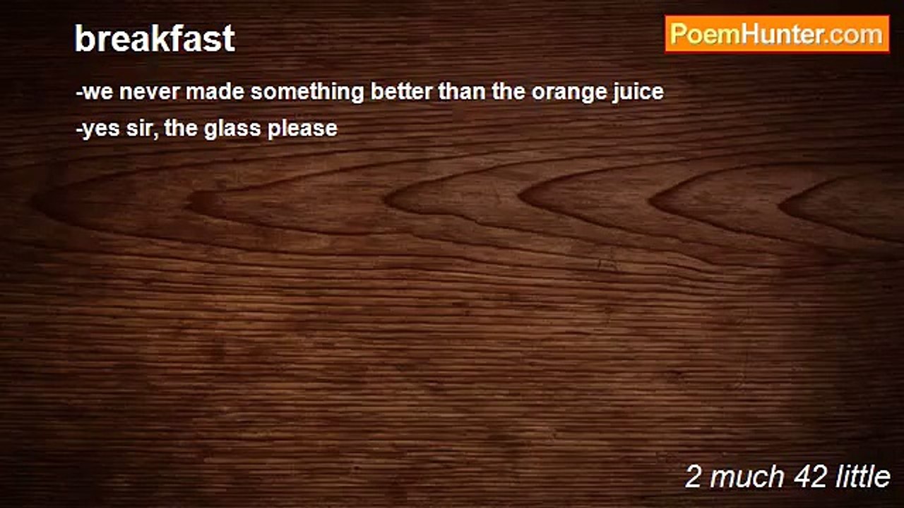 2 much 42 little - breakfast