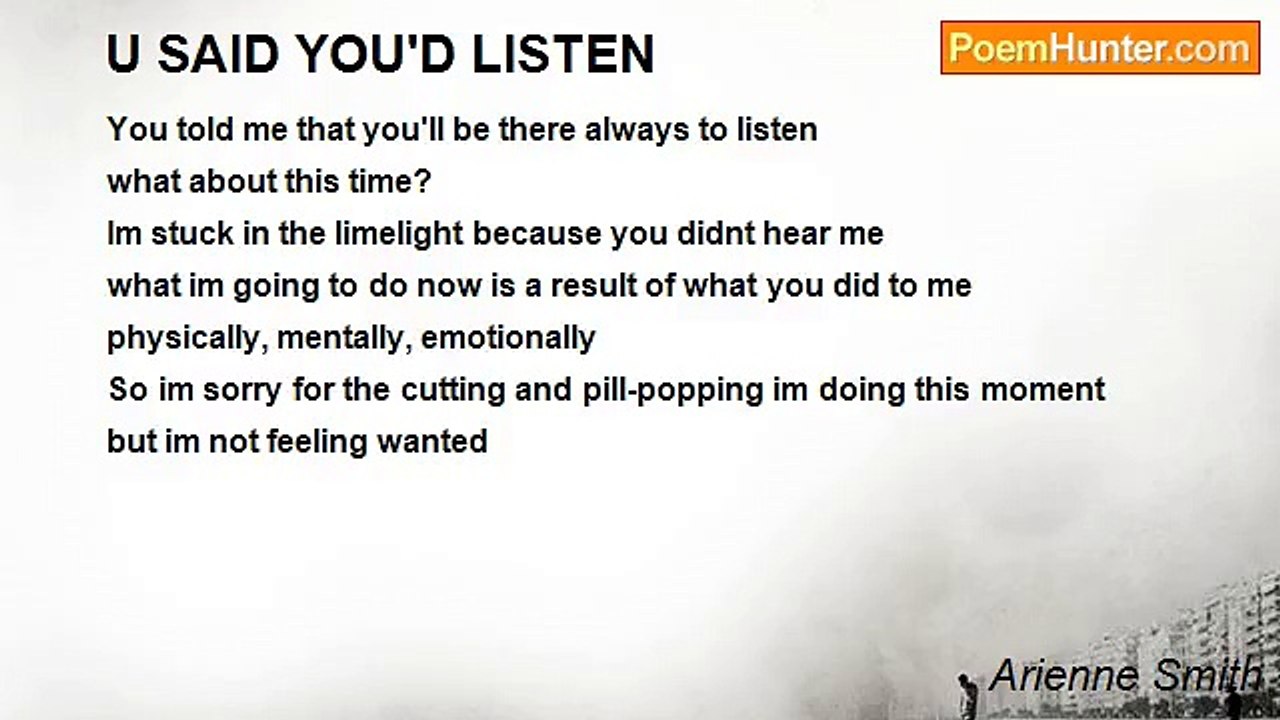 Arienne Smith - U SAID YOU'D LISTEN