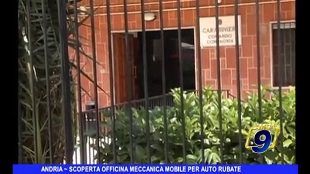 ANDRIA | Scoperta officina meccanica di auto rubate
