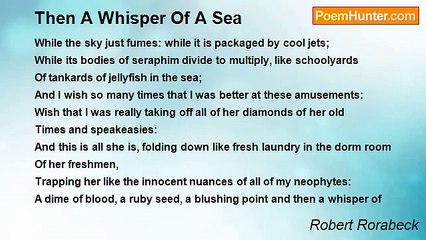 Robert Rorabeck - Then A Whisper Of A Sea