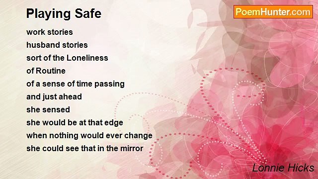 Lonnie Hicks - Playing Safe