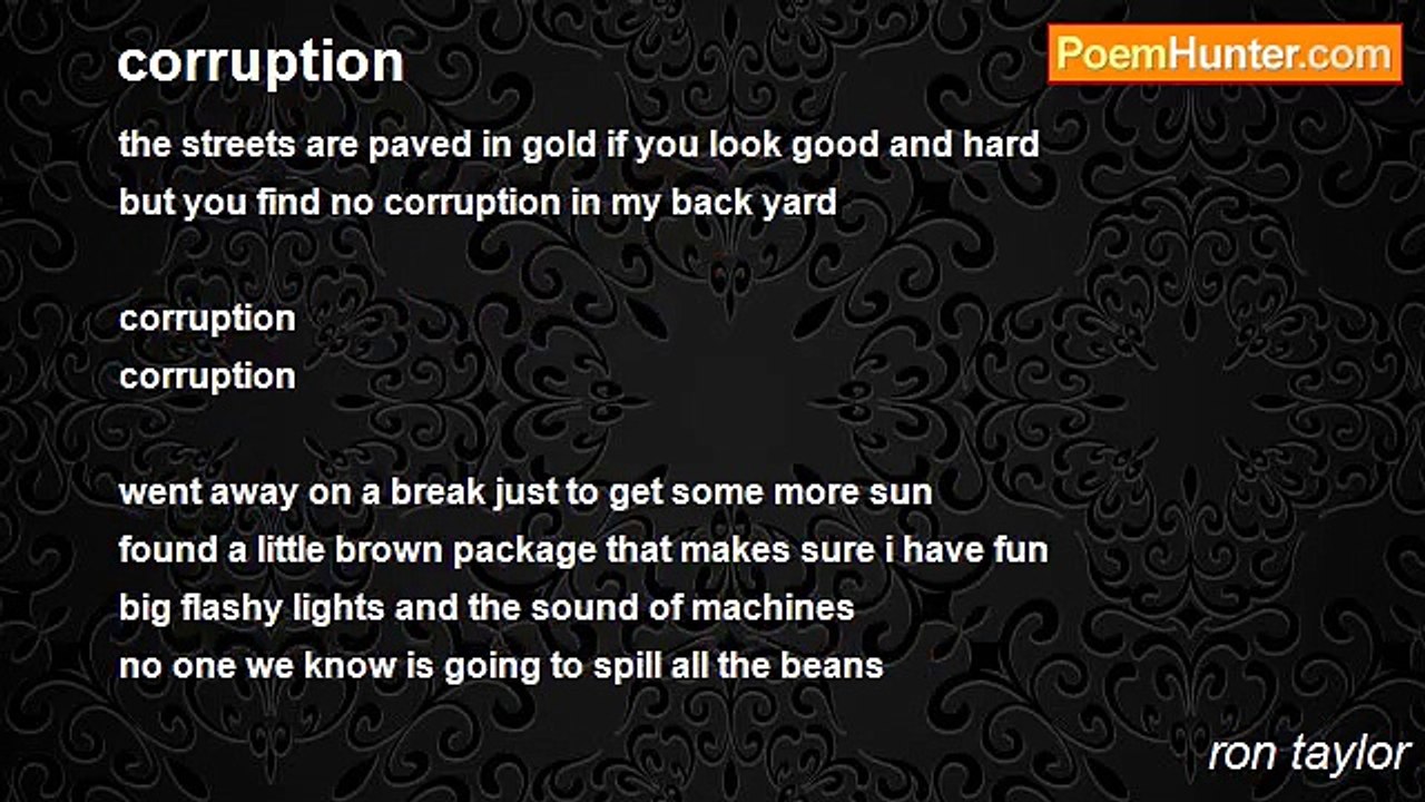 ron taylor - corruption