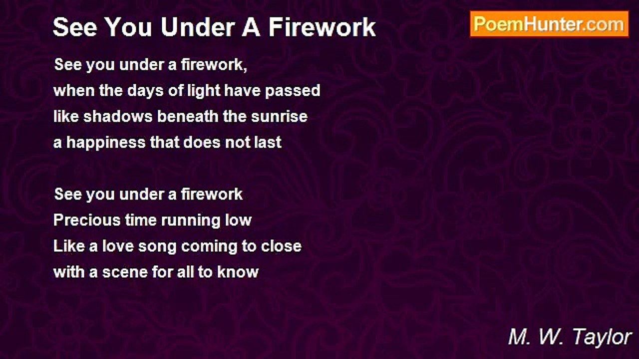 M. W. Taylor - See You Under A Firework