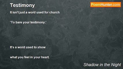 Shadow in the Night: Discover the Power of Genuine Testimony ✨