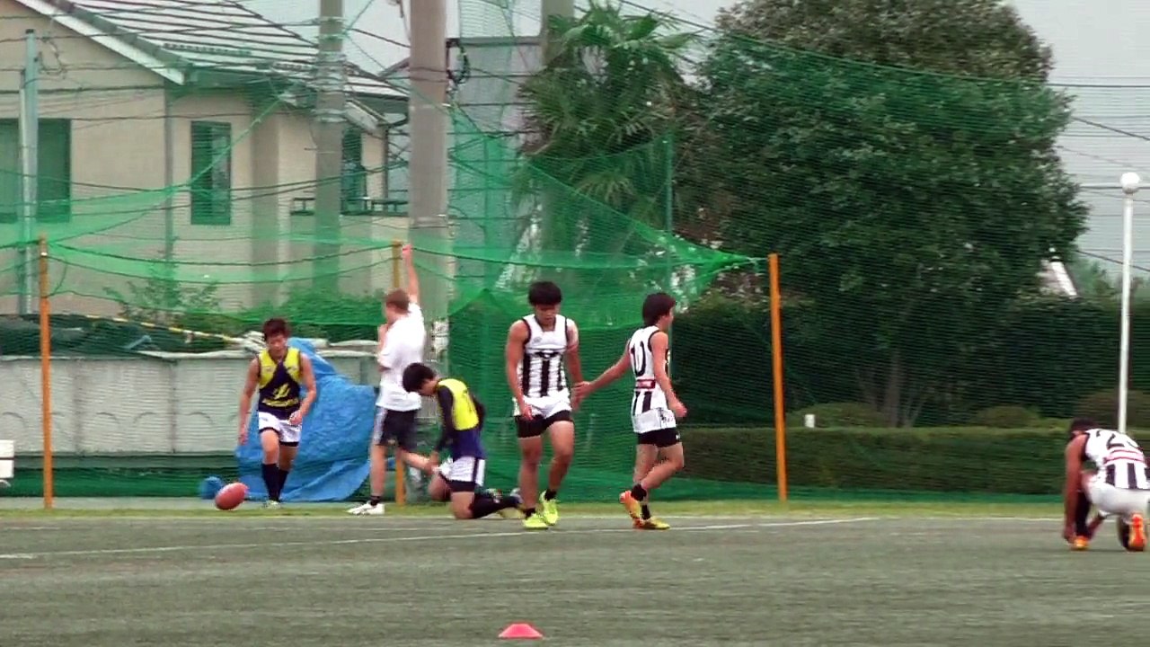 20141108 POSEIDONS vs MAGPIES Q2 湘南ポセイドンズ対駒澤マグパイズ - AFL Japan Top League
