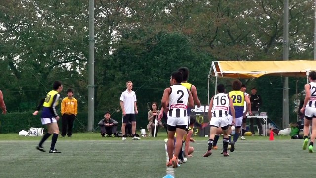 20141108 POSEIDONS vs MAGPIES Q4 湘南ポセイドンズ対駒澤マグパイズ - AFL Japan Top League