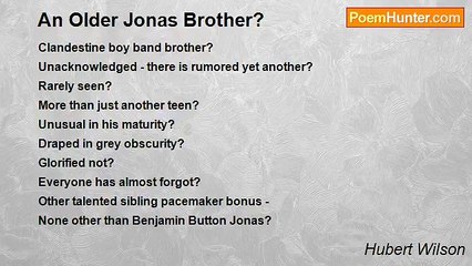 Hubert Wilson - An Older Jonas Brother?