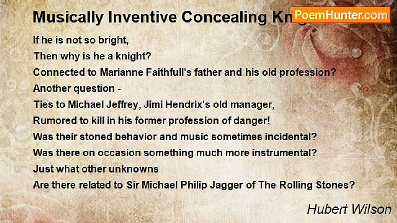 Hubert Wilson - Musically Inventive Concealing Knight