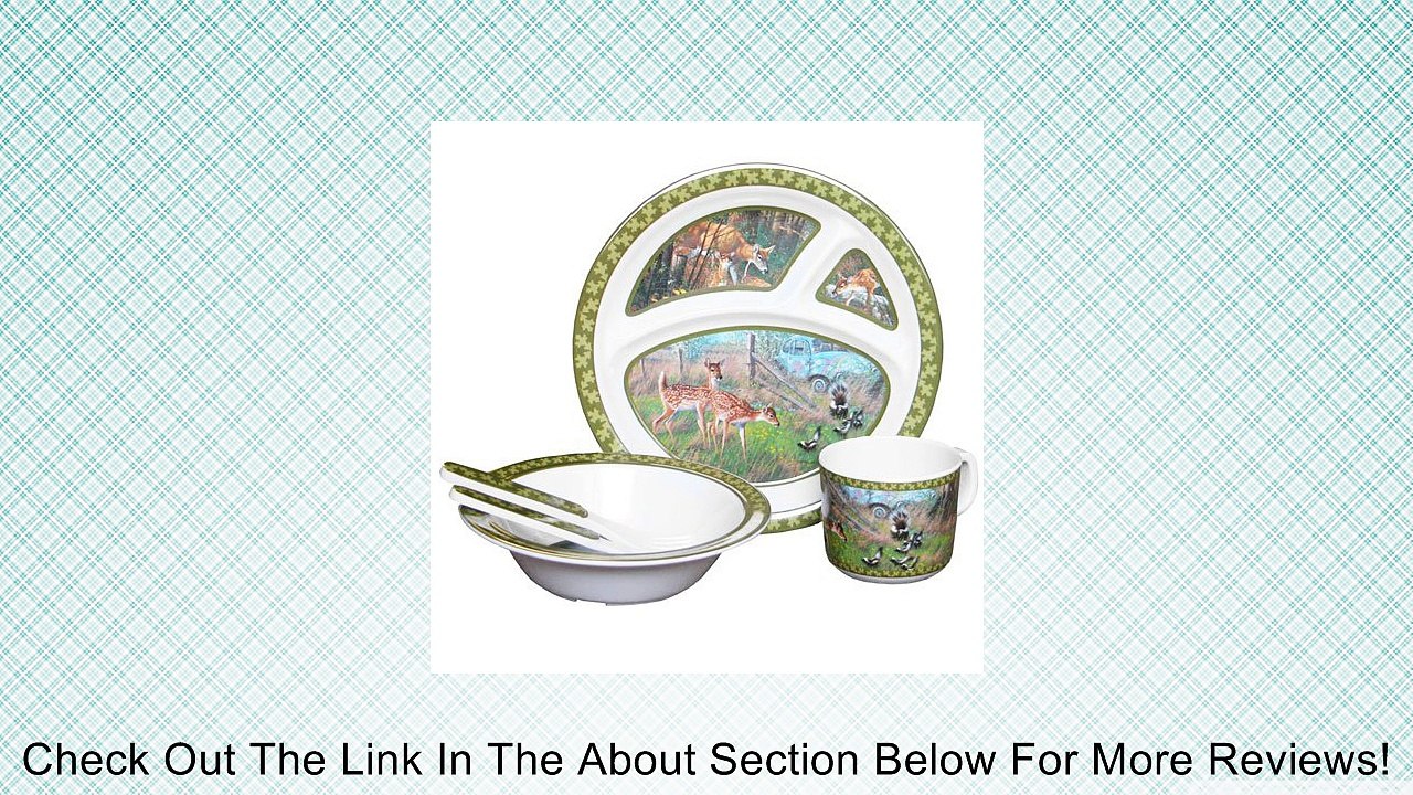 Wild Wings Deer' Child's 5 Piece Dish Set'