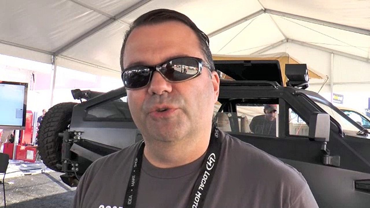 Local Motors bike Corey Renner 2014 SEMA 11/7 Fri