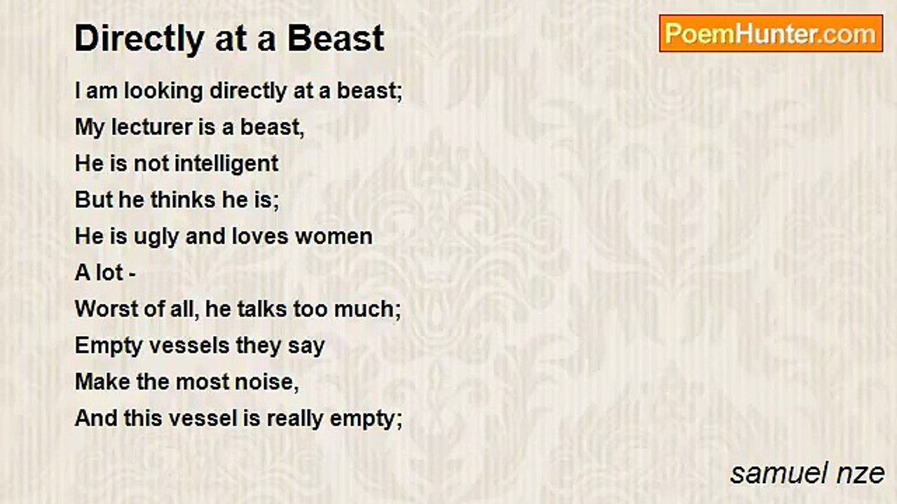 samuel nze - Directly at a Beast