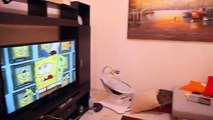 Abram Khan (Veena Malik Son) in Dubai Home Watching Cartoon with his father Asad Bashir Khan