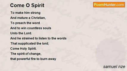 samuel nze - Come O Spirit