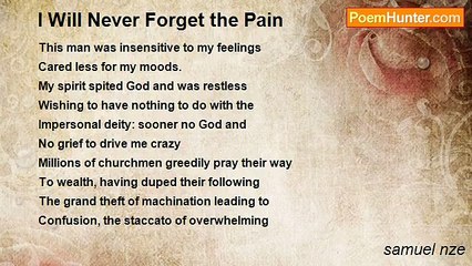 samuel nze - I Will Never Forget the Pain
