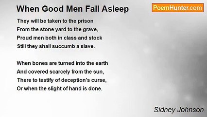 Sidney Johnson - When Good Men Fall Asleep