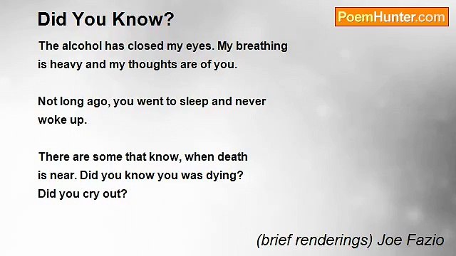 (brief renderings) Joe Fazio - Did You Know?