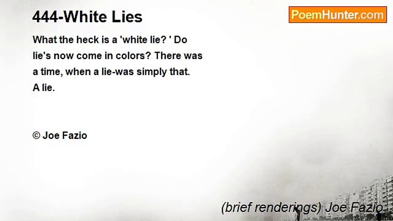 (brief renderings) Joe Fazio - 444-White Lies
