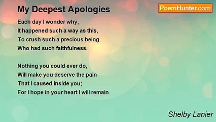 Shelby Lanier - My Deepest Apologies