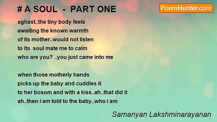 Samanyan Lakshminarayanan - # A SOUL  -  PART ONE