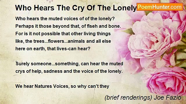 (brief renderings) Joe Fazio - Who Hears The Cry Of The Lonely?
