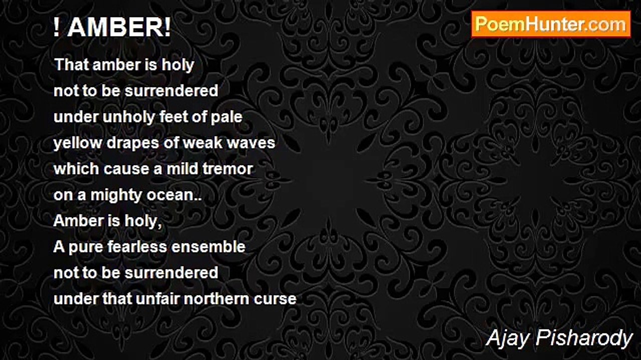 Ajay Pisharody - ! AMBER!