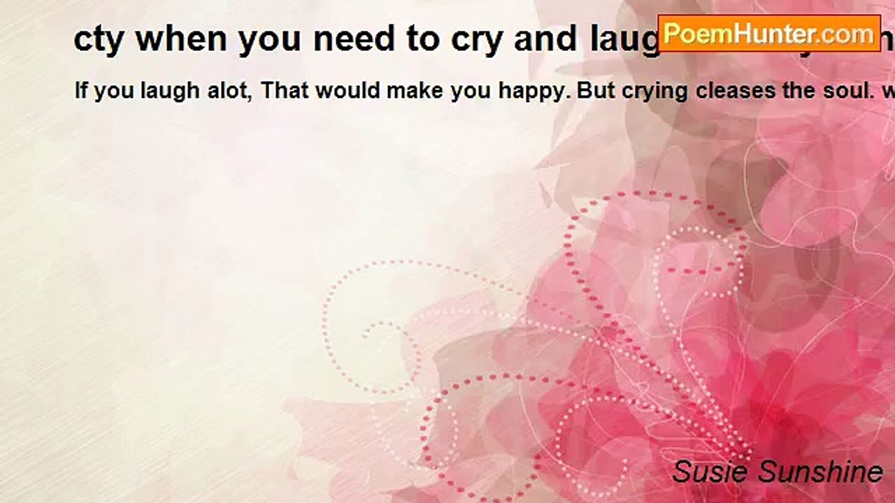 Susie Sunshine - cty when you need to cry and l...