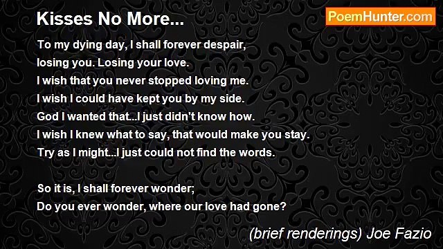 (brief renderings) Joe Fazio - Kisses No More...