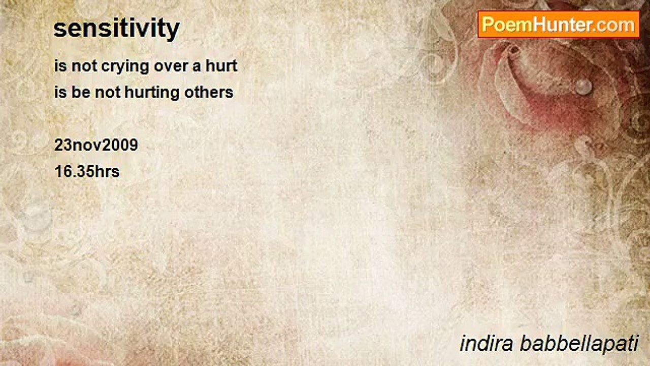 indira babbellapati - sensitivity