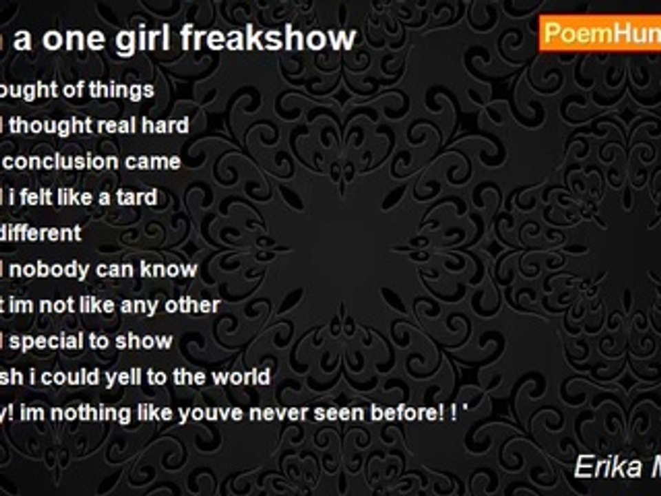 Erika Michelle - im a one girl freakshow