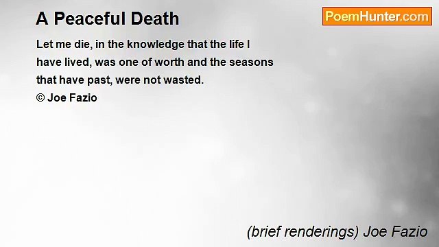 (brief renderings) Joe Fazio - A Peaceful Death