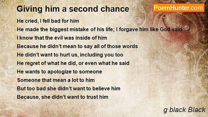 g black Black - Giving him a second chance
