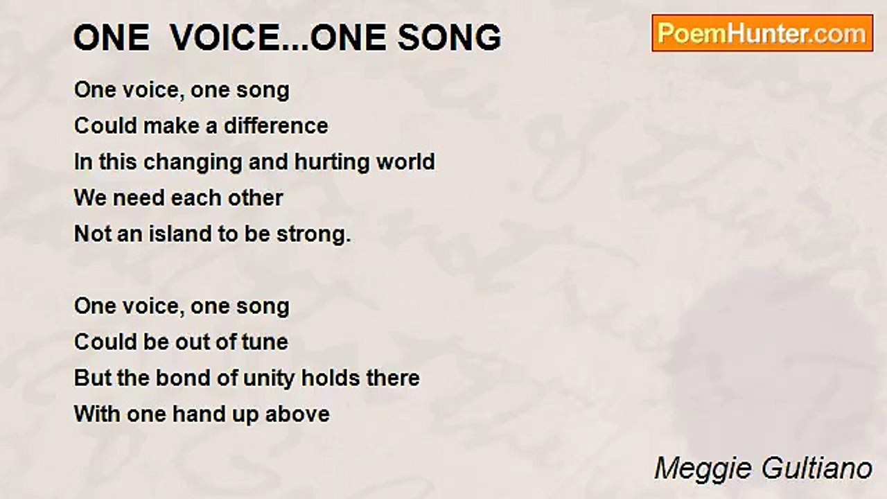 Meggie Gultiano - ONE  VOICE...ONE SONG