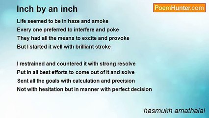 hasmukh amathalal - Inch by an inch