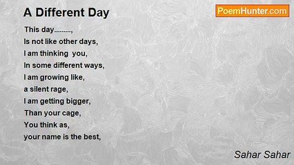 Sahar Sahar - A Different Day