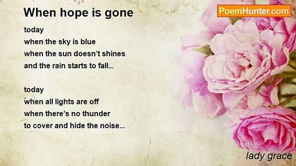 lady grace - When hope is gone
