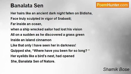 Shamik Bose - Banalata Sen