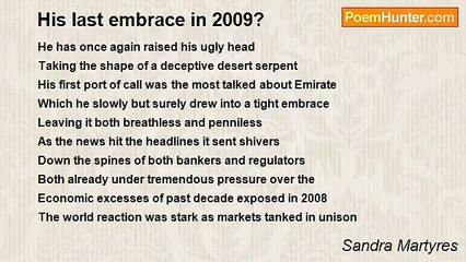 Sandra Martyres - His last embrace in 2009?