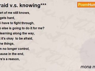 mona martinez - afraid v.s. knowing***